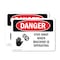 Signmission Stay Away When Machine Is Operating Danger Sign, Vinyl Decal, 10in W x 7in L, 2PK OS-2PACK-DS-D-710-L-1700 - alternate 1